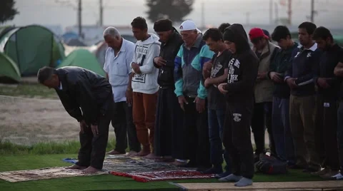 Refugees in Idomeni Stock Footage 64847643