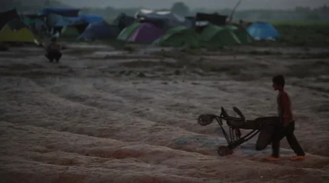 Refugees in Idomeni Stock Footage 64847672