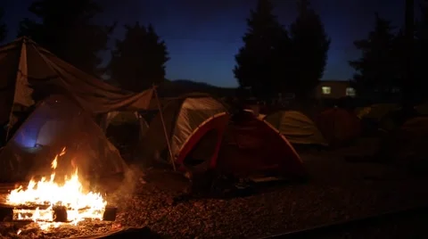 Refugees in Idomeni Stock Footage 64847739
