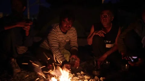 Refugees in Idomeni Stock Footage 64847748