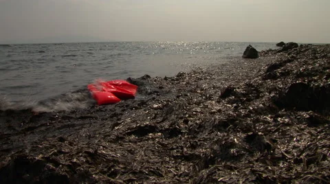 Refugees at Lesbos Greece Stock Footage 61571881