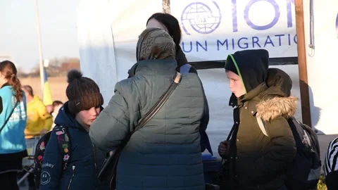 Refugees from Ukraine Stock Footage 181623042