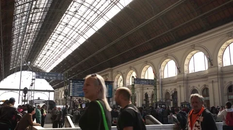Refugees waiting for a train Stock Footage 54480072