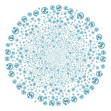 Refund Fireworks Sphere Illustrazione stock