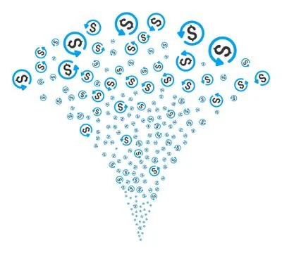 Refund Fountain Stream Stock Illustration