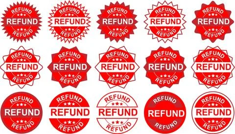 Refund Guarantee Stamp for Return Policy and Customer Protection Stock Illustration