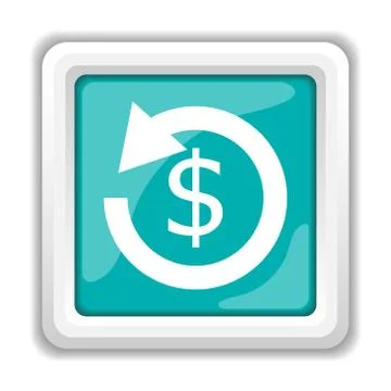 Refund icon. Internet button on white background.. Stock Illustration