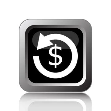 Refund icon. Internet button on white background.. Stock Illustration