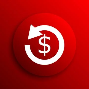 Refund icon. Internet button on white background.. イラスト素材