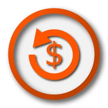 Refund icon. Internet button on white background.. Stock Illustration
