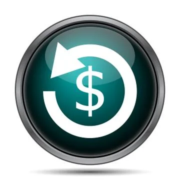 Refund icon. Internet button on white background.. Stock Illustration