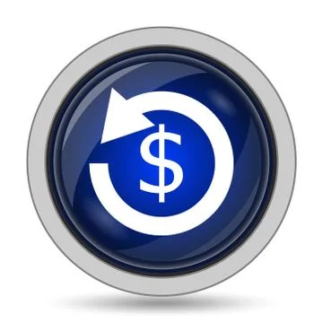 Refund icon. Internet button on white background.. Stock Illustration