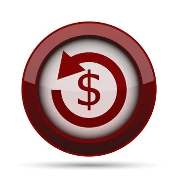 Refund icon. Internet button on white background. . 스톡 일러스트
