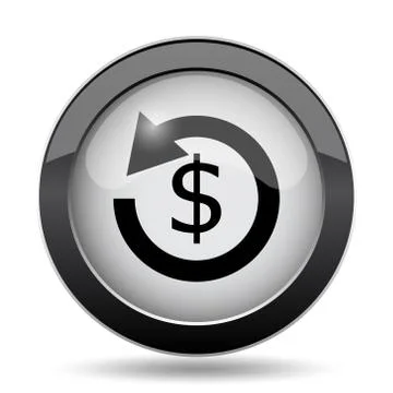 Refund icon. Internet button on white background.. Stock Illustration