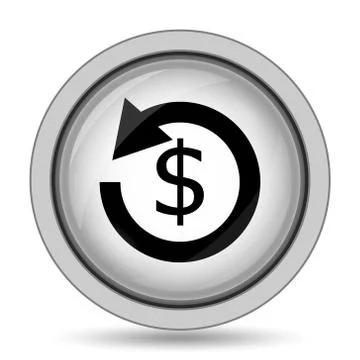 Refund icon. Internet button on white background.. イラスト素材
