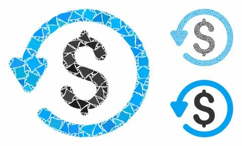 Refund Mosaic Icon of Humpy Elements Illustrazione stock