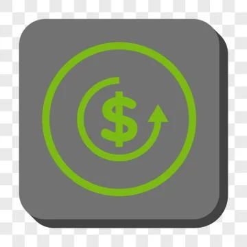 Refund Rounded Square Button Stock Illustration