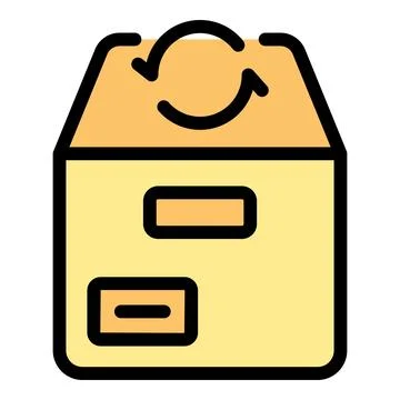 Refund store icon vector flat Illustration