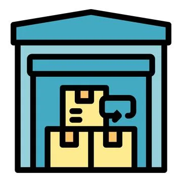 Refund warehouse icon vector flat Stock Illustration