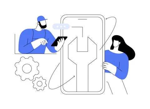 Refurbished device abstract concept vector illustration. Stock Illustration