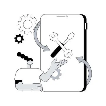 Refurbished device abstract concept vector illustration. Stock Illustration