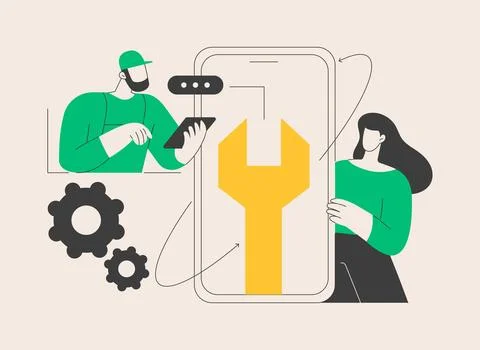 Refurbished device abstract concept vector illustration. Stock Illustration