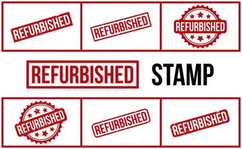 Refurbished Rubber Stamp Set Vector Stock Illustration