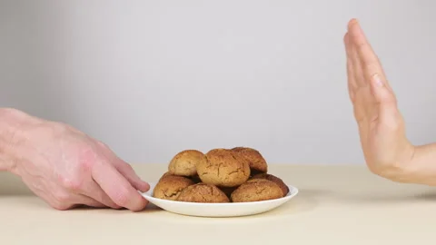 Refusal of bread. Gluten intolerance. Stock Footage 259964460