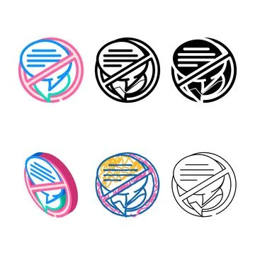 Refusal to communicate in real life color icon clean vector Illustrazione stock
