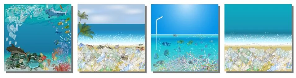 The refusal of disposable plastic drinking straws Stock Illustration