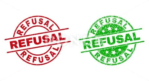 REFUSAL Round Seals with Corroded Style Illustration #151572536
