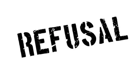 Refusal rubber stamp Stock Illustration