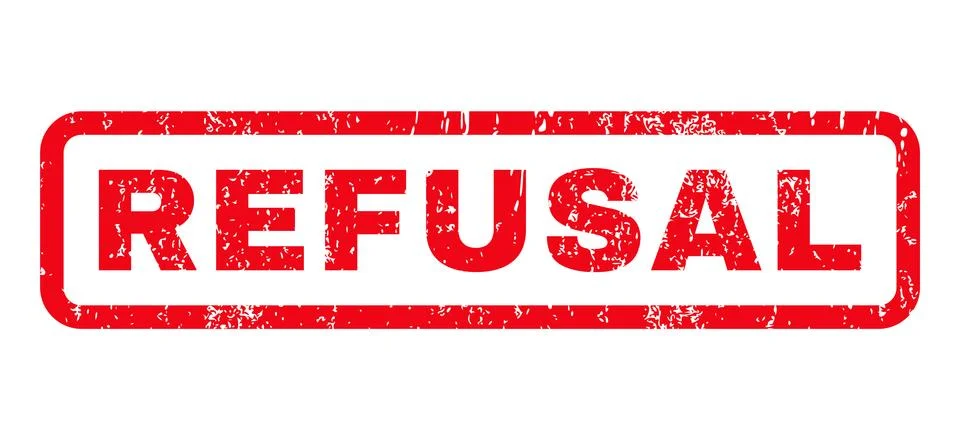 Refusal Rubber Stamp Stock Illustration