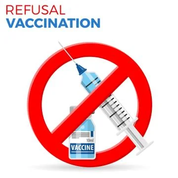 Refusal of Vaccination Concept Stock Illustration