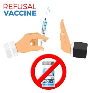 Refusal of Vaccination Concept Stock Illustration