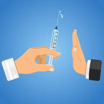 Refusal of Vaccination Concept Stock Illustration