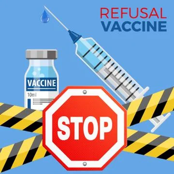 Refusal of Vaccination Concept Stock Illustration