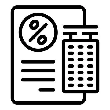 Refuse disclaimer icon outline vector. Legal document Stock Illustration