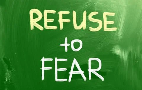 Refuse to fear concept Stock Illustration