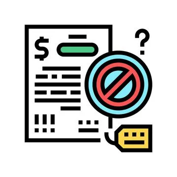 Refuse loan color icon vector illustration 스톡 일러스트