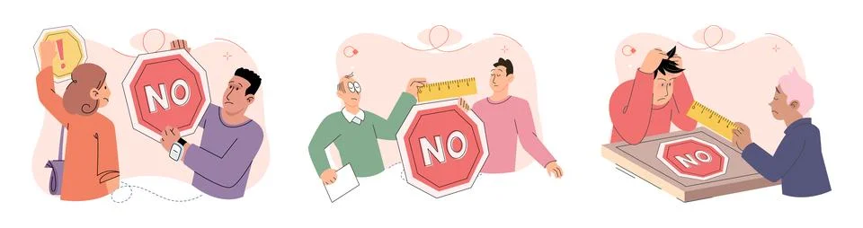 Refuse vector illustration. The act refusal can be seen as legitimate way to  Stock Illustration