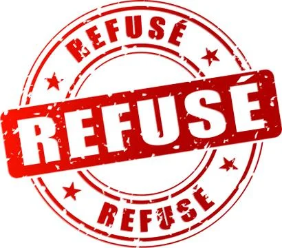 Refused stamp Stock Illustration