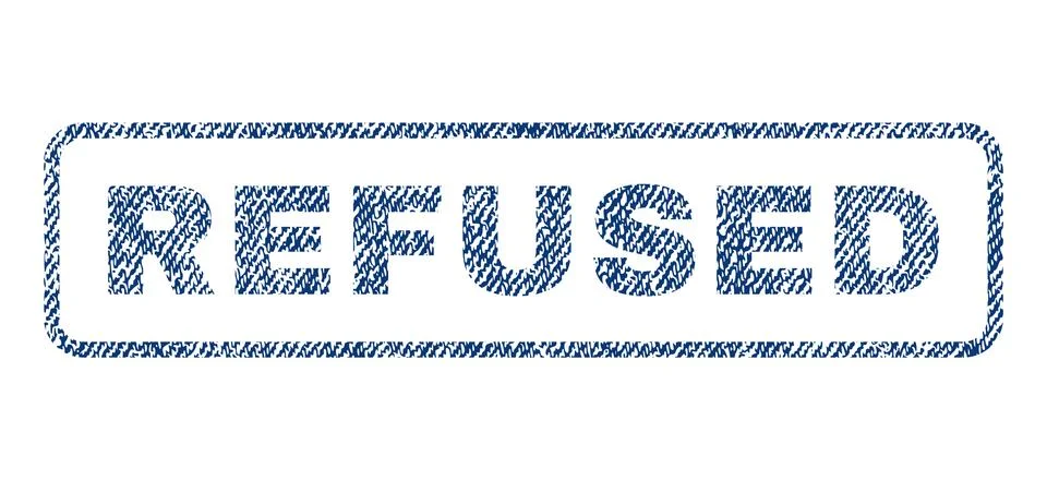 Refused Textile Stamp Stock Illustration