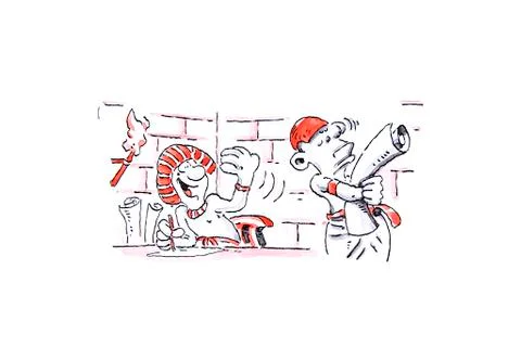 Refusing help, conceptual artwork Stock Illustration
