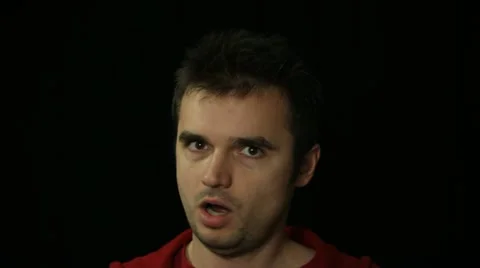 Refusing man shaking head Stock Footage 21258456