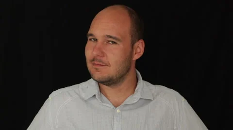 Refusing man shaking head Stock Footage 57242386