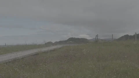 Refvik beach entrance Video stock 342054828