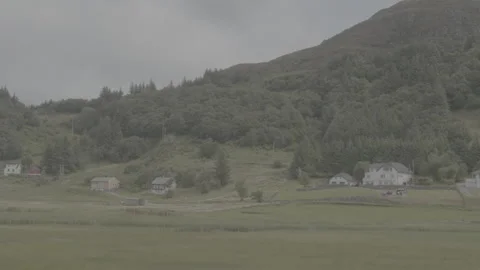 Refvik beach houses Stock Footage 342054586