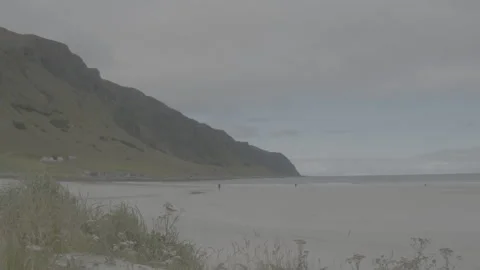 Refviksanden - Refvik beach, vågsøy Stock Footage 342052049