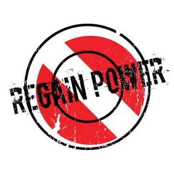 Regain Power rubber stamp Ilustração Stock